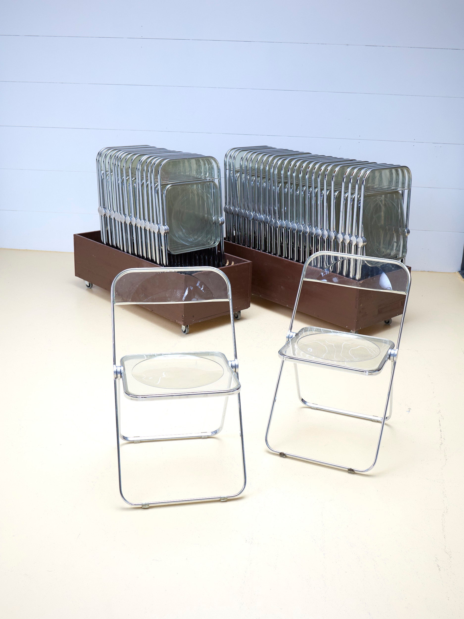 40 Plia Klappstühle in Plexiglas von Castelli