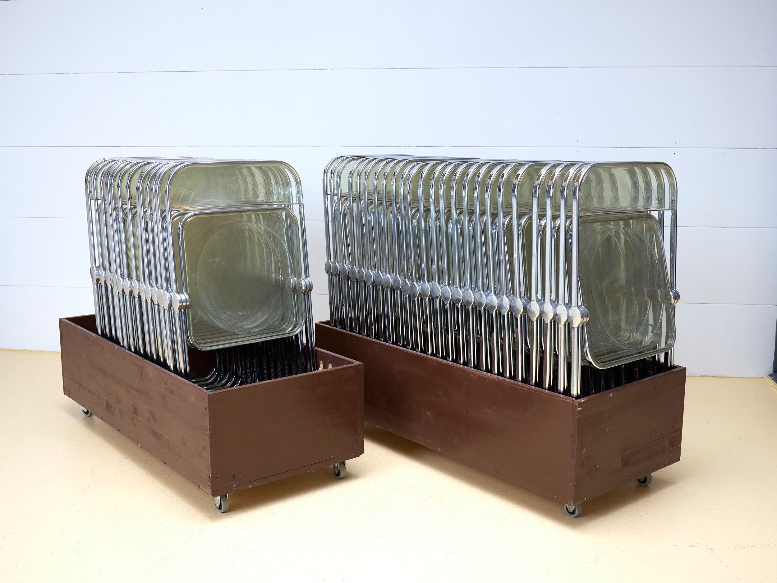 40 Plia Klappstühle in Plexiglas von Castelli