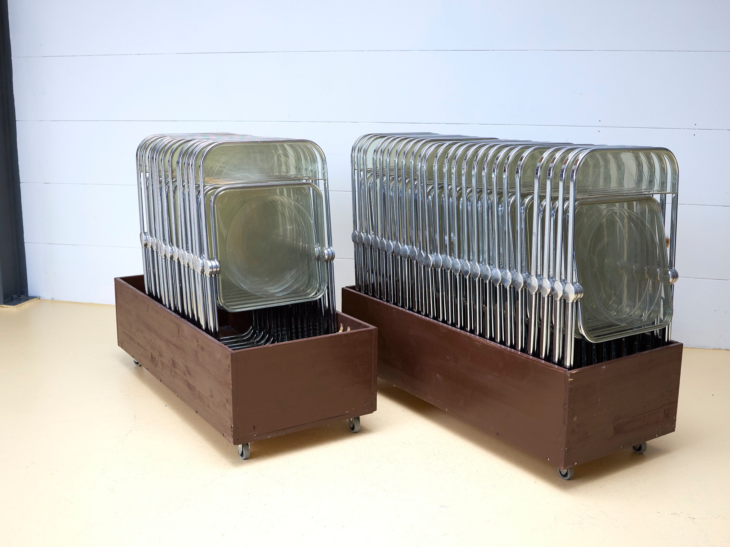 40 Plia Klappstühle in Plexiglas von Castelli
