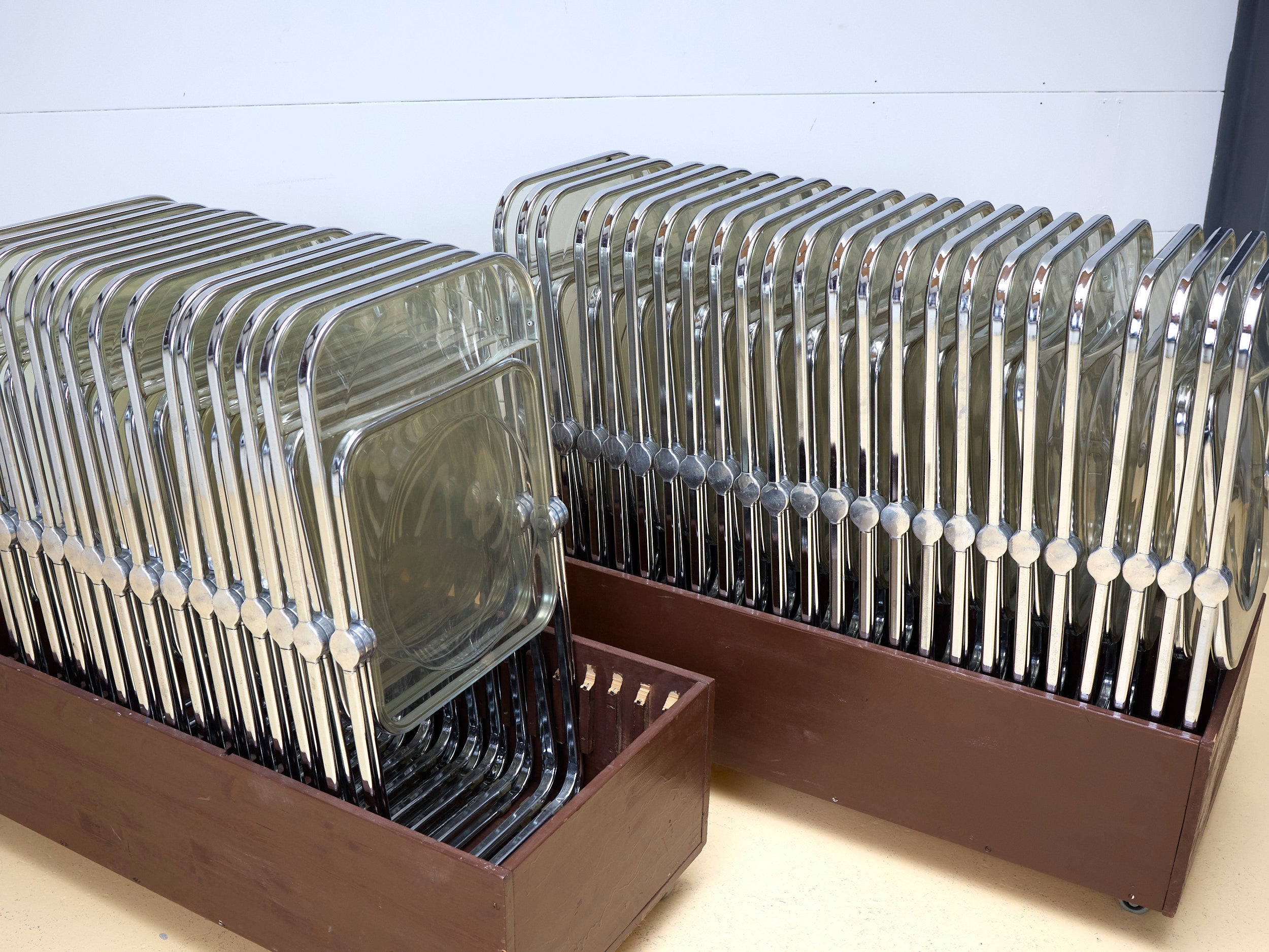 40 Plia Klappstühle in Plexiglas von Castelli