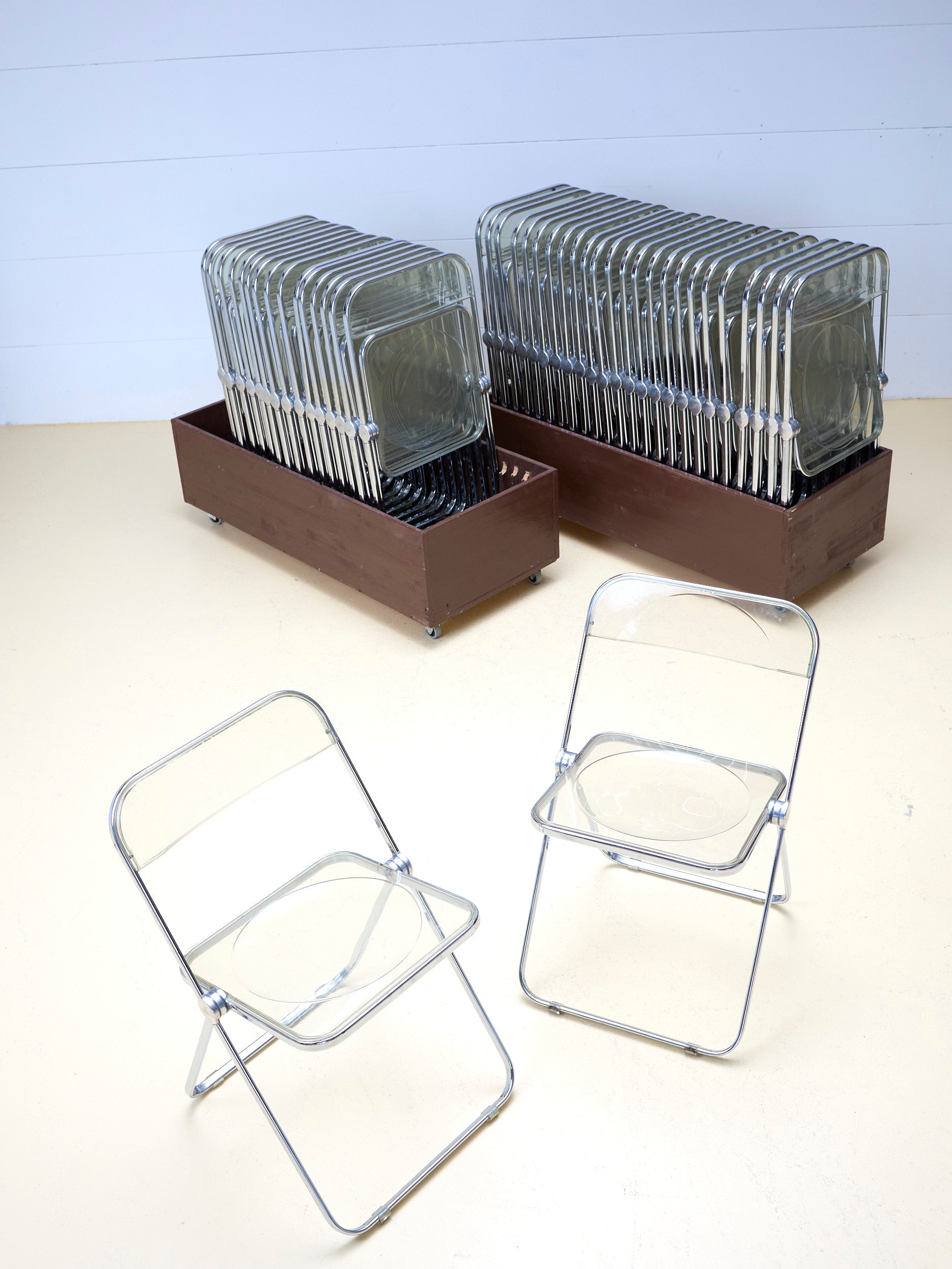 40 Plia Klappstühle in Plexiglas von Castelli