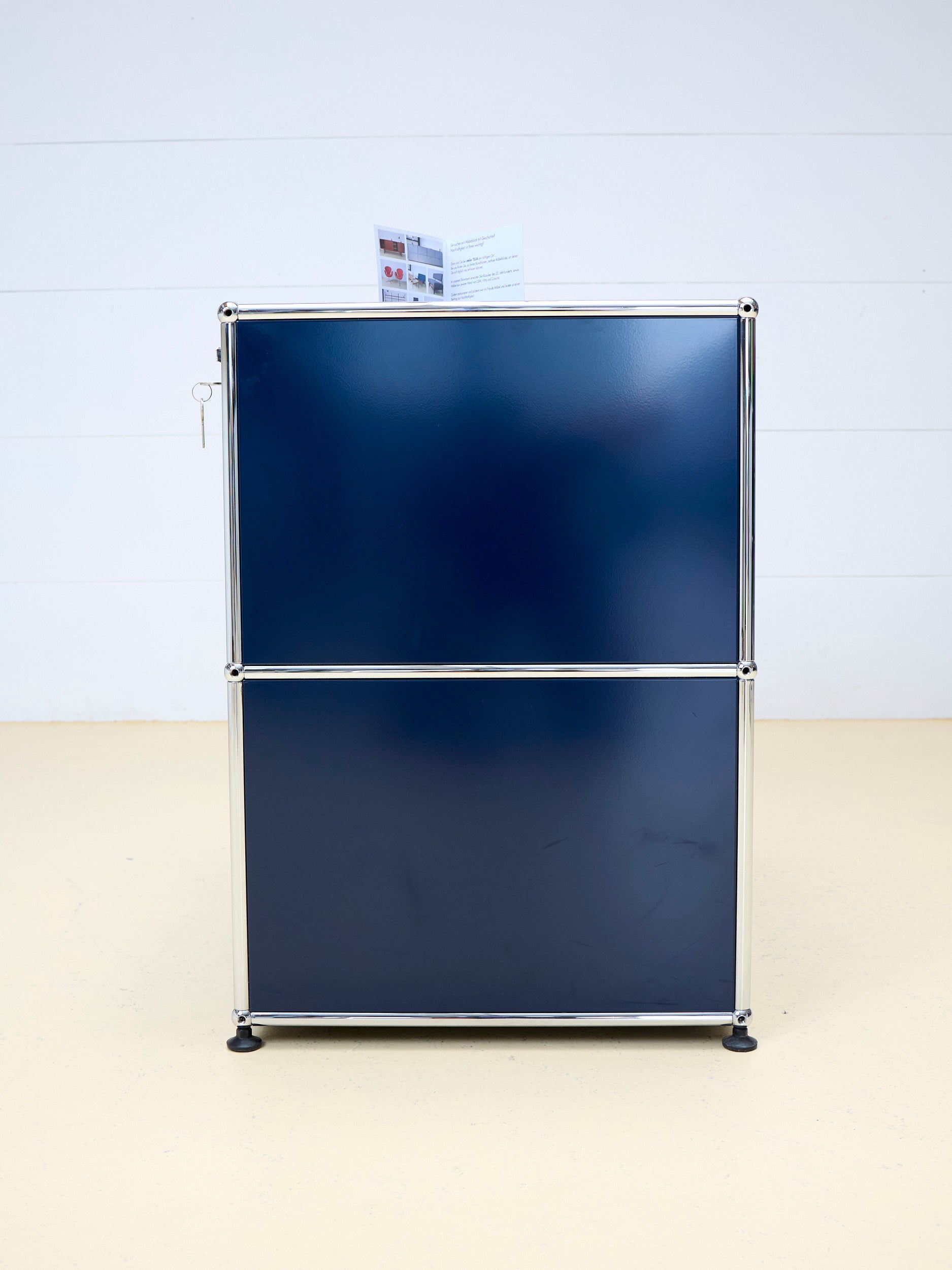 USM Sideboard in Stahlblau, Druckermöbel