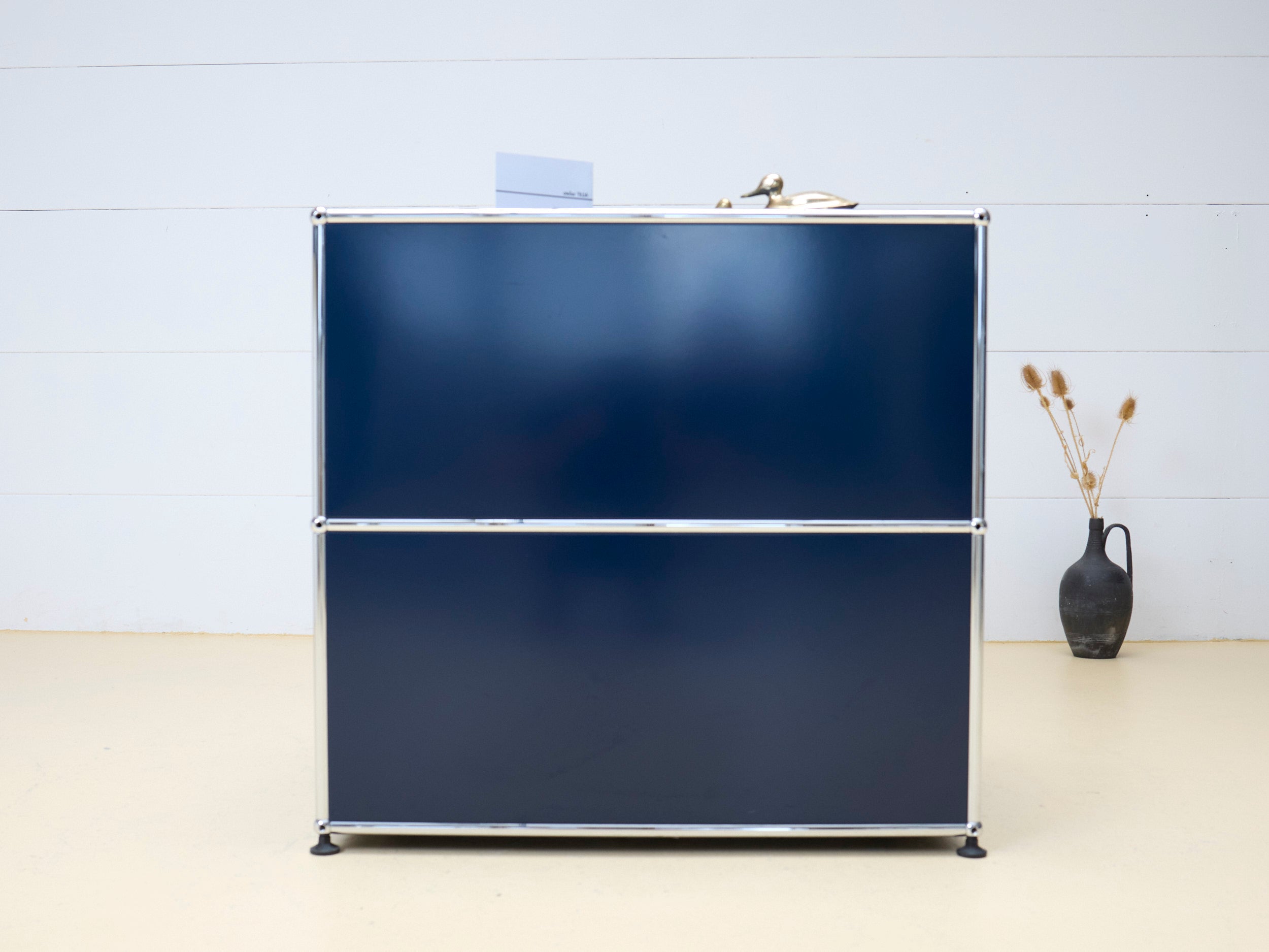 USM Sideboard in Stahlblau, Druckermöbel