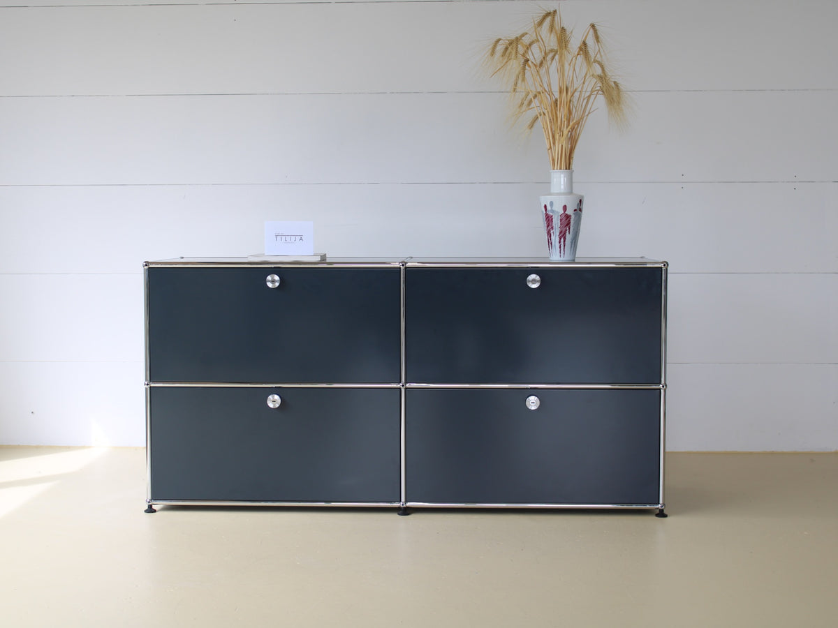 USM Haller Sideboard 2x2 Anthrazitgrau 1