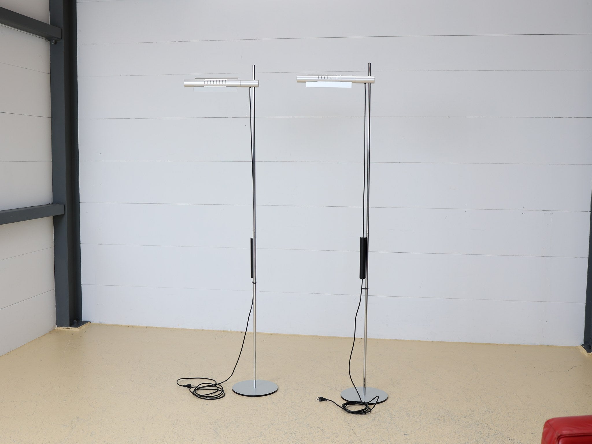 Baltensweiler HALO LED S Stehleuchten Set Aluminium Chrom Gesamtansicht