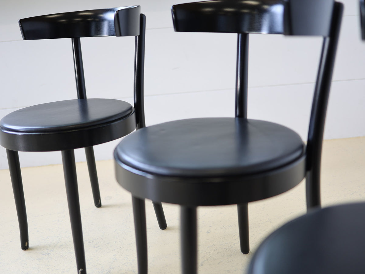Horgen-Glarus Bistrostuhl / Caféstuhl schwarz lackiert – 6er-Set Foto 8