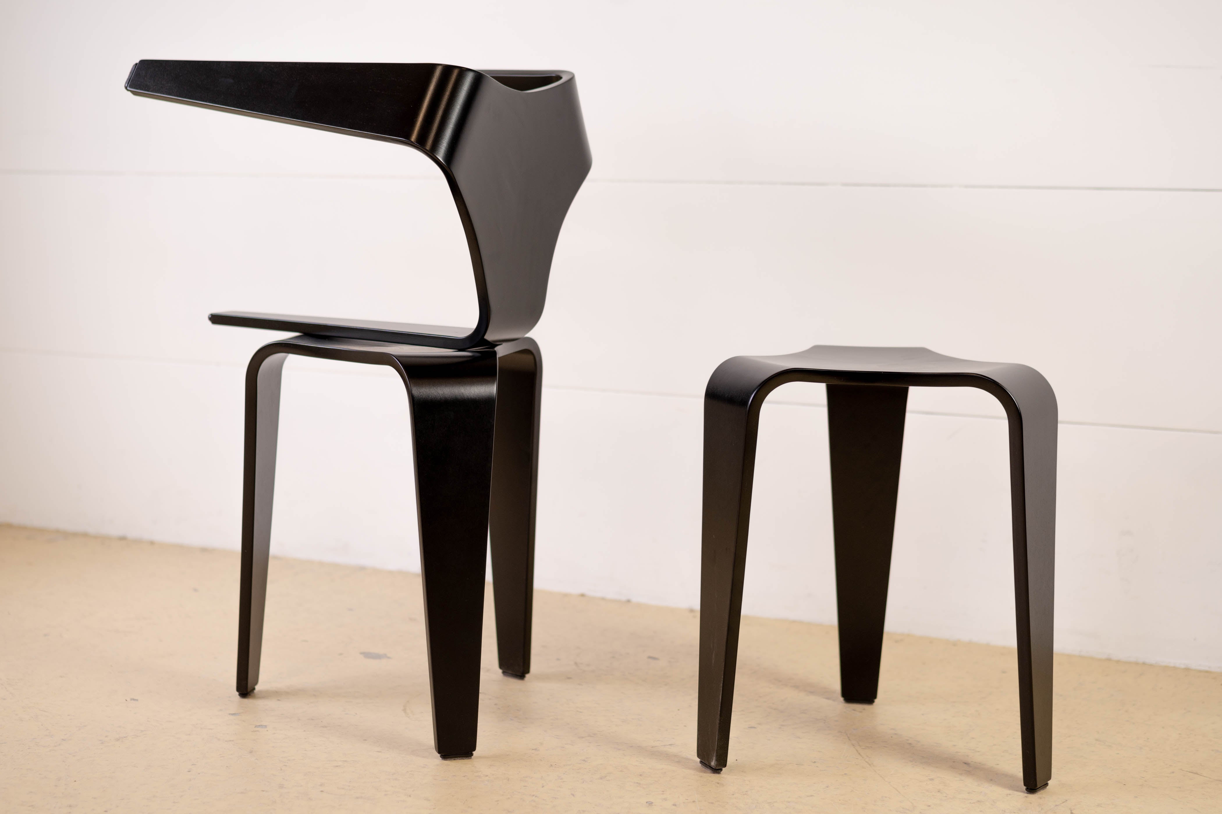 Swiss Design: Michel Péclard Hocker von Horgen Glarus, 1960