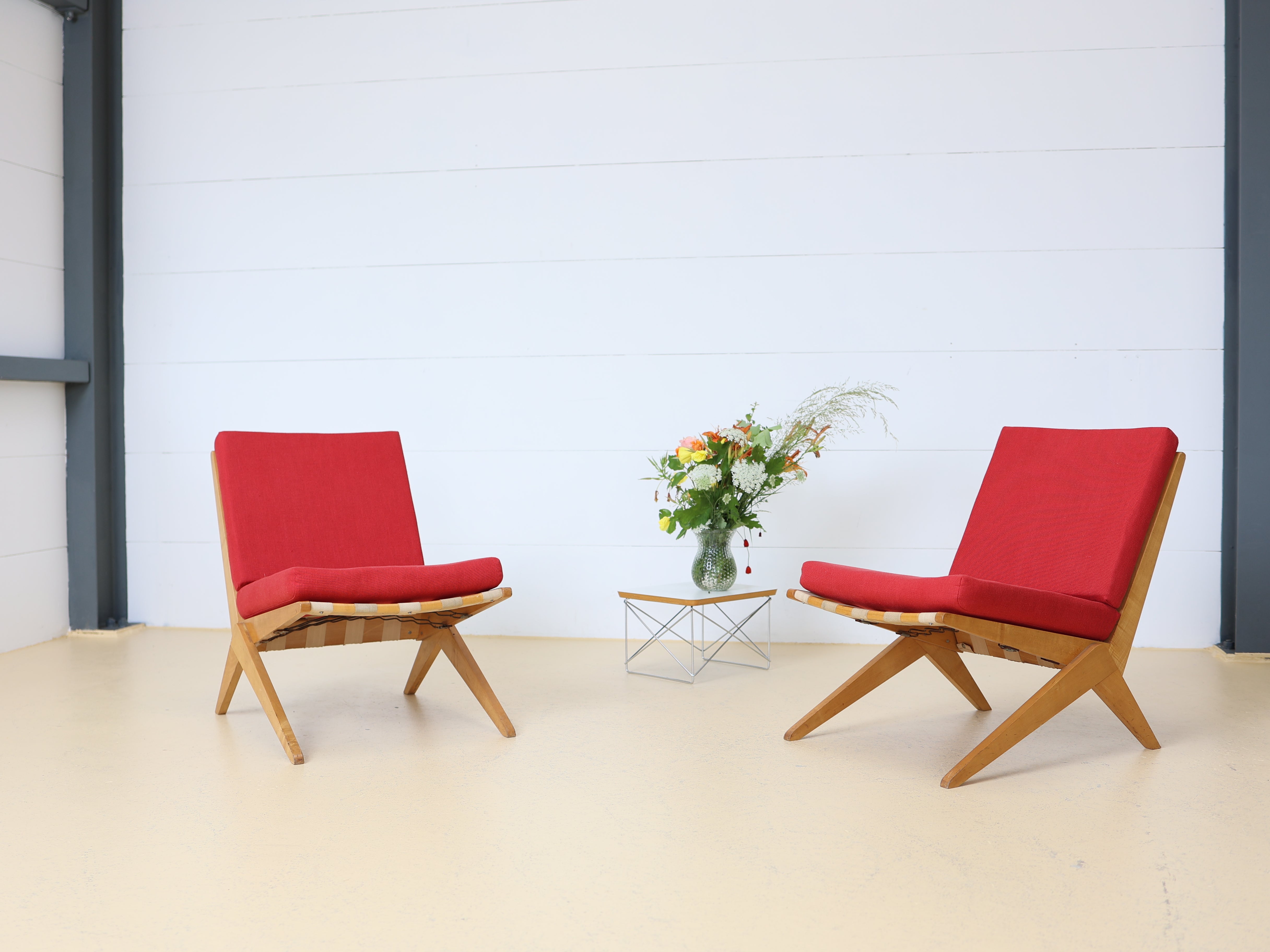 TOP Klassiker Scissor Chair von Pierre Jeanneret Knoll, 1948