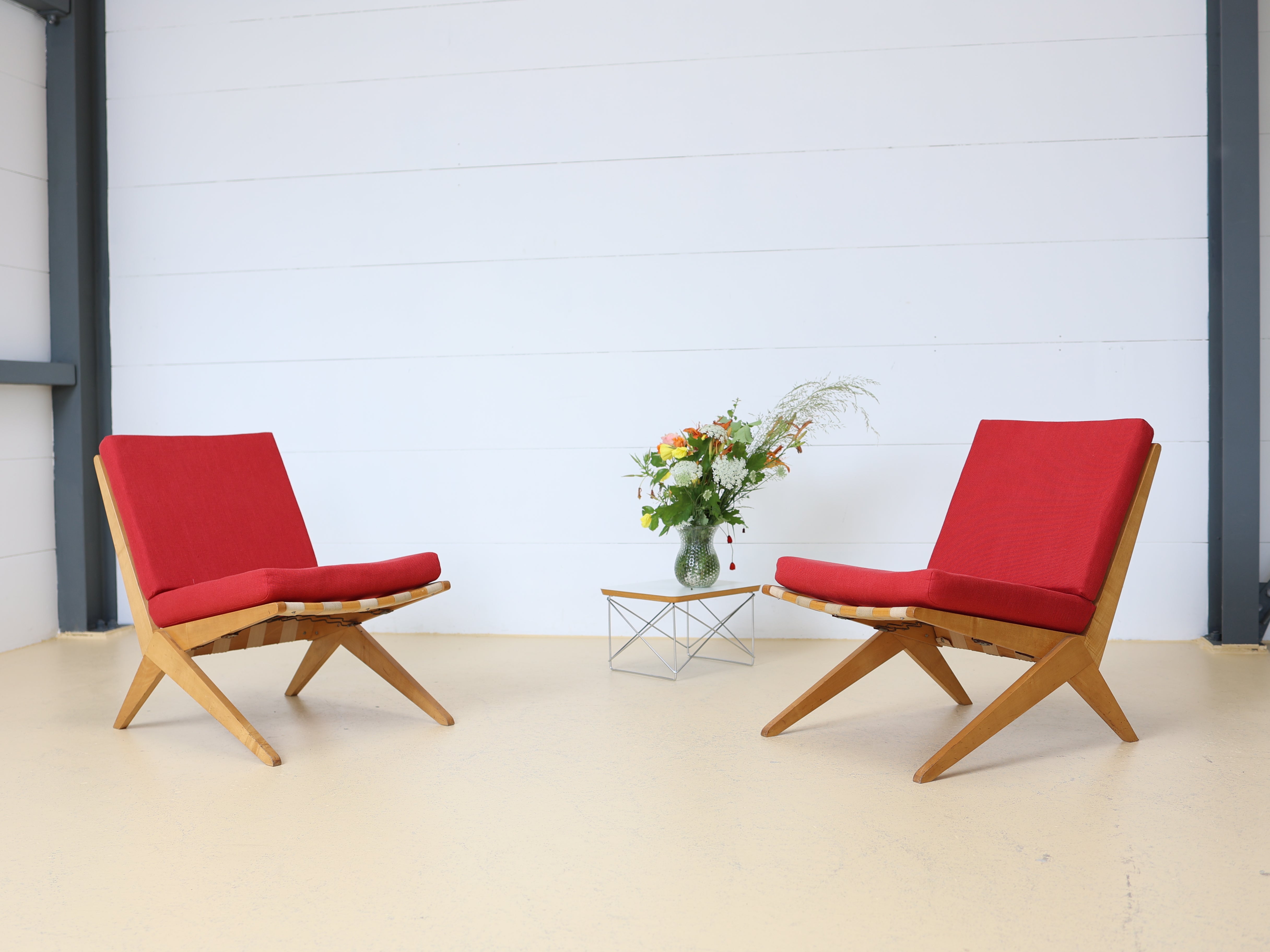 TOP Klassiker Scissor Chair von Pierre Jeanneret Knoll, 1948