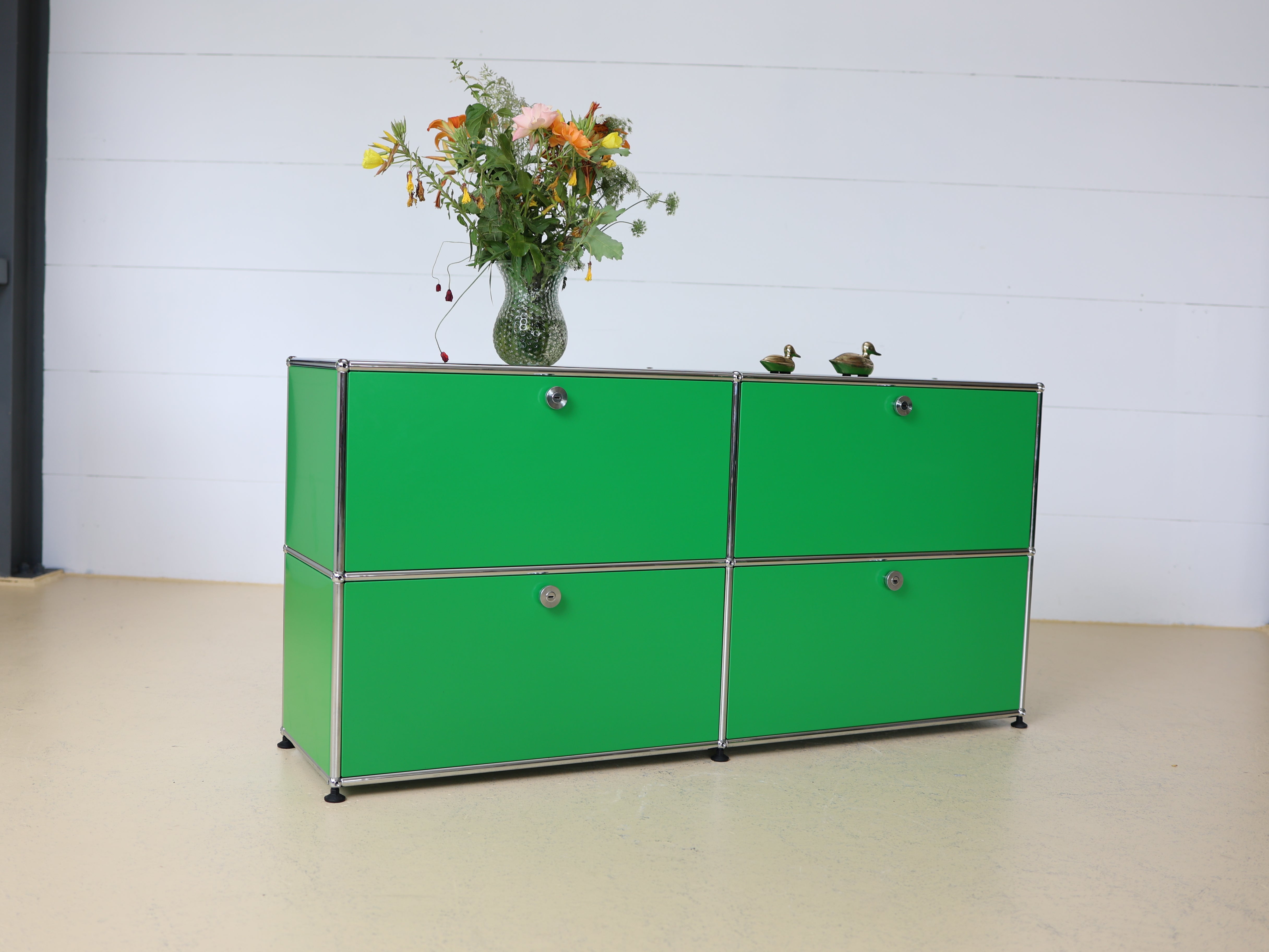 USM Haller Sidebaord Grün, 2x2