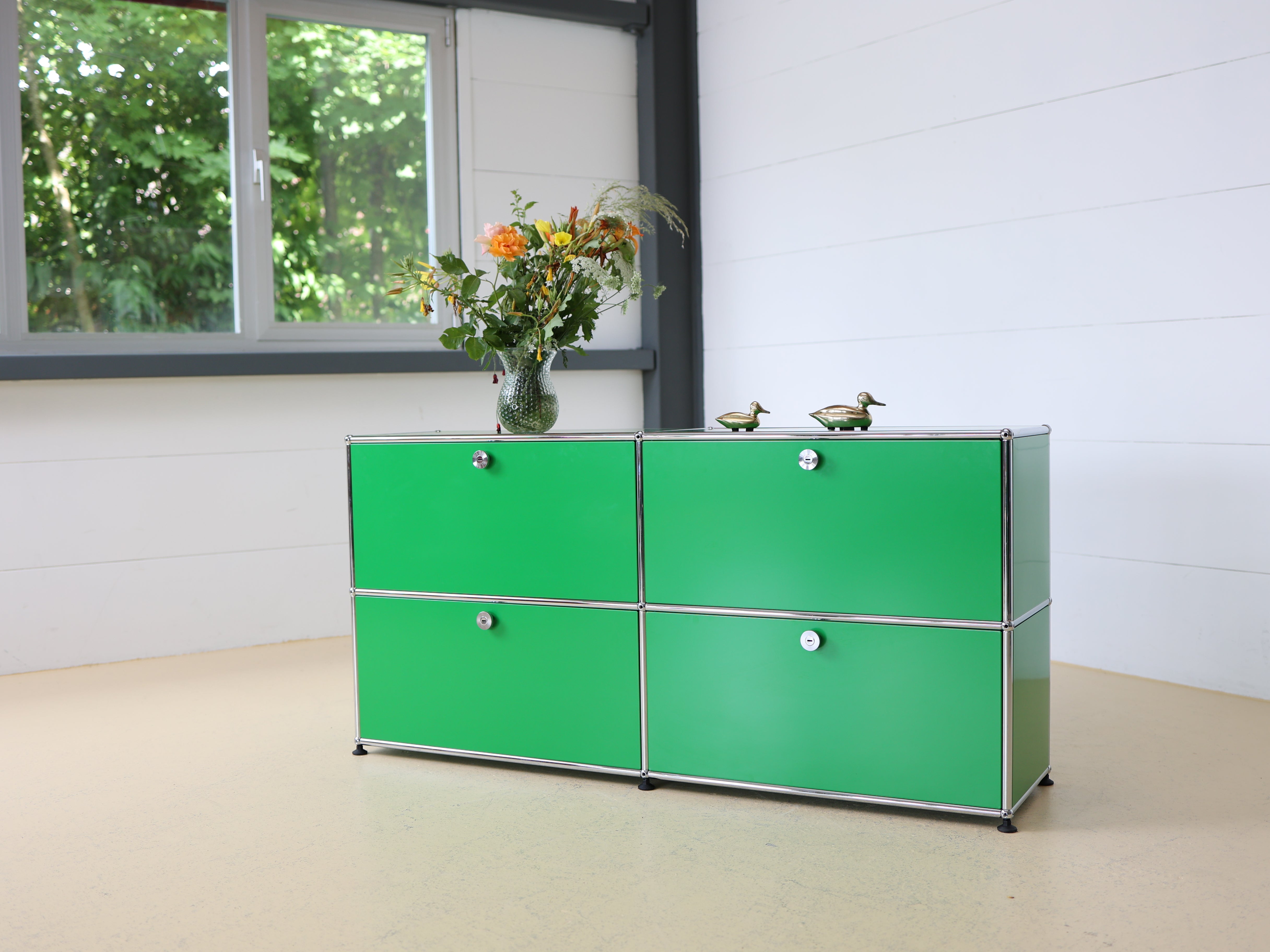 USM Haller Sidebaord Grün, 2x2