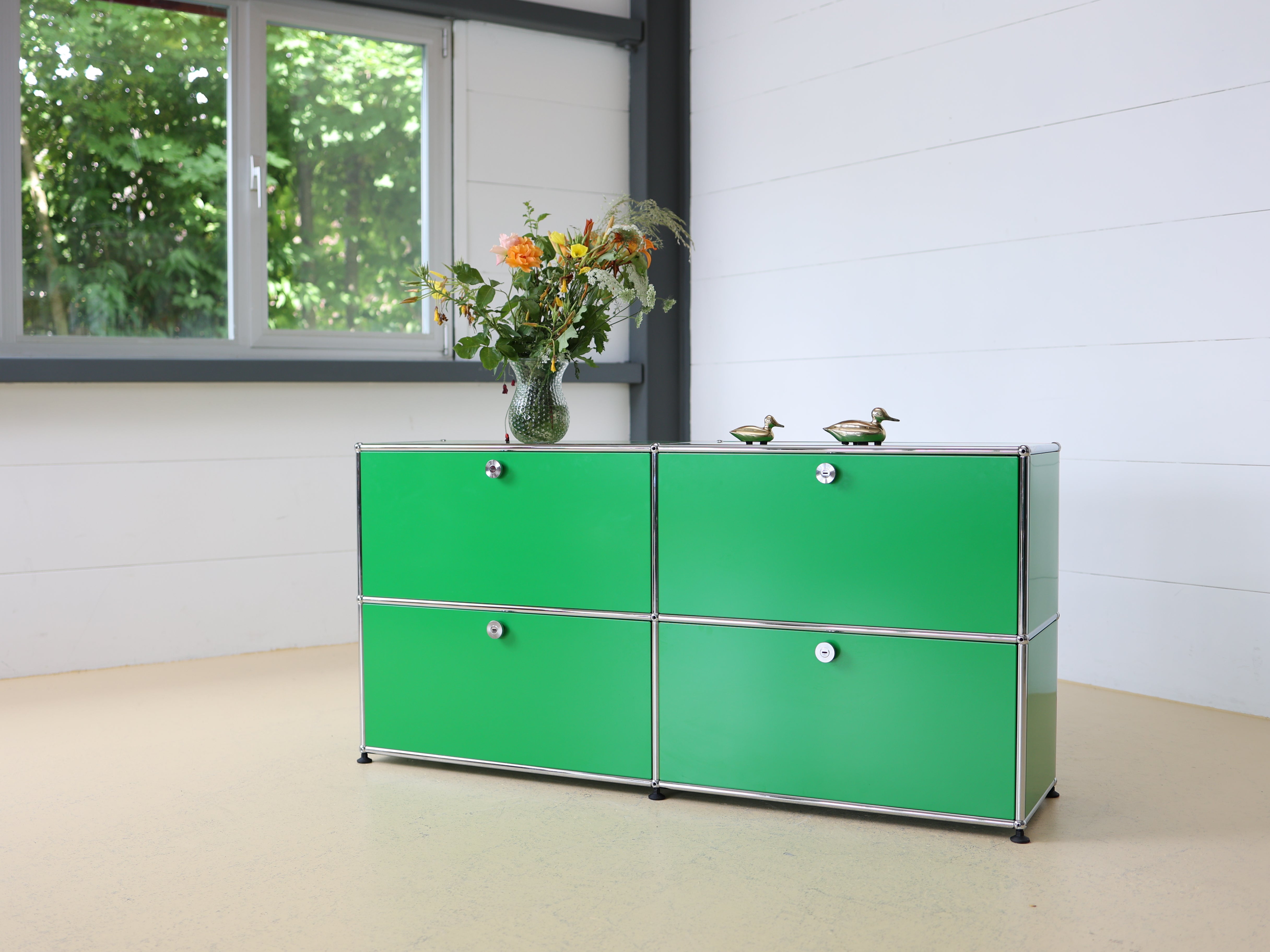 USM Haller Sidebaord Grün, 2x2
