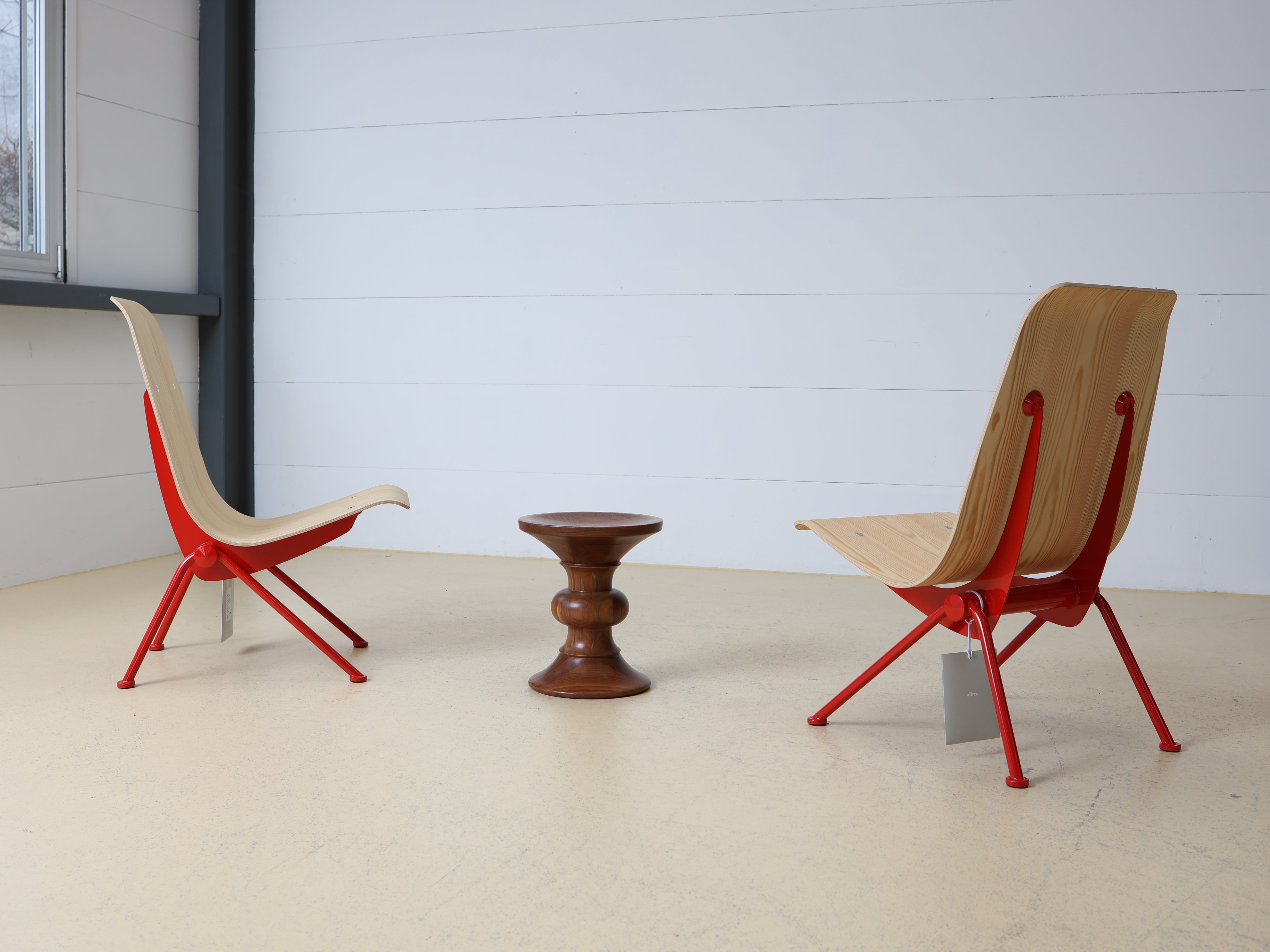 Antony Chair von Jean Prouvé für Vitra | Rot und Holz