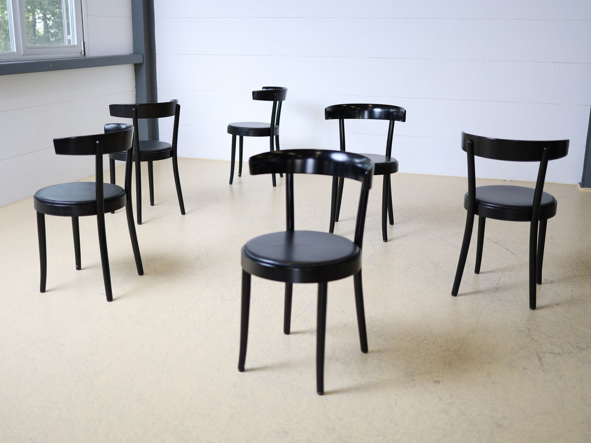 Horgen-Glarus Bistrostuhl / Caféstuhl schwarz lackiert – 6er-Set Foto 11