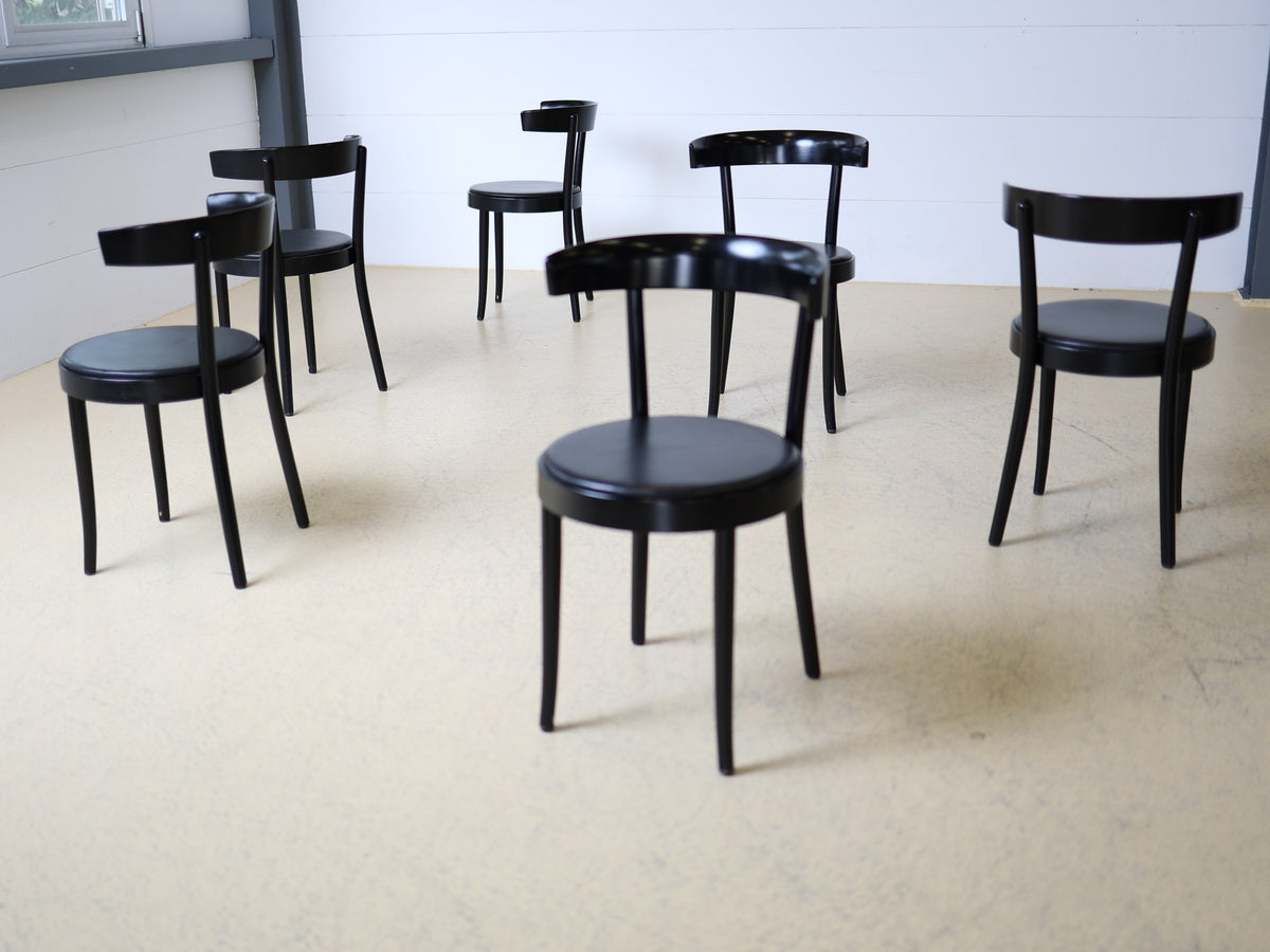 Horgen-Glarus Bistrostuhl / Caféstuhl schwarz lackiert – 6er-Set Foto 13