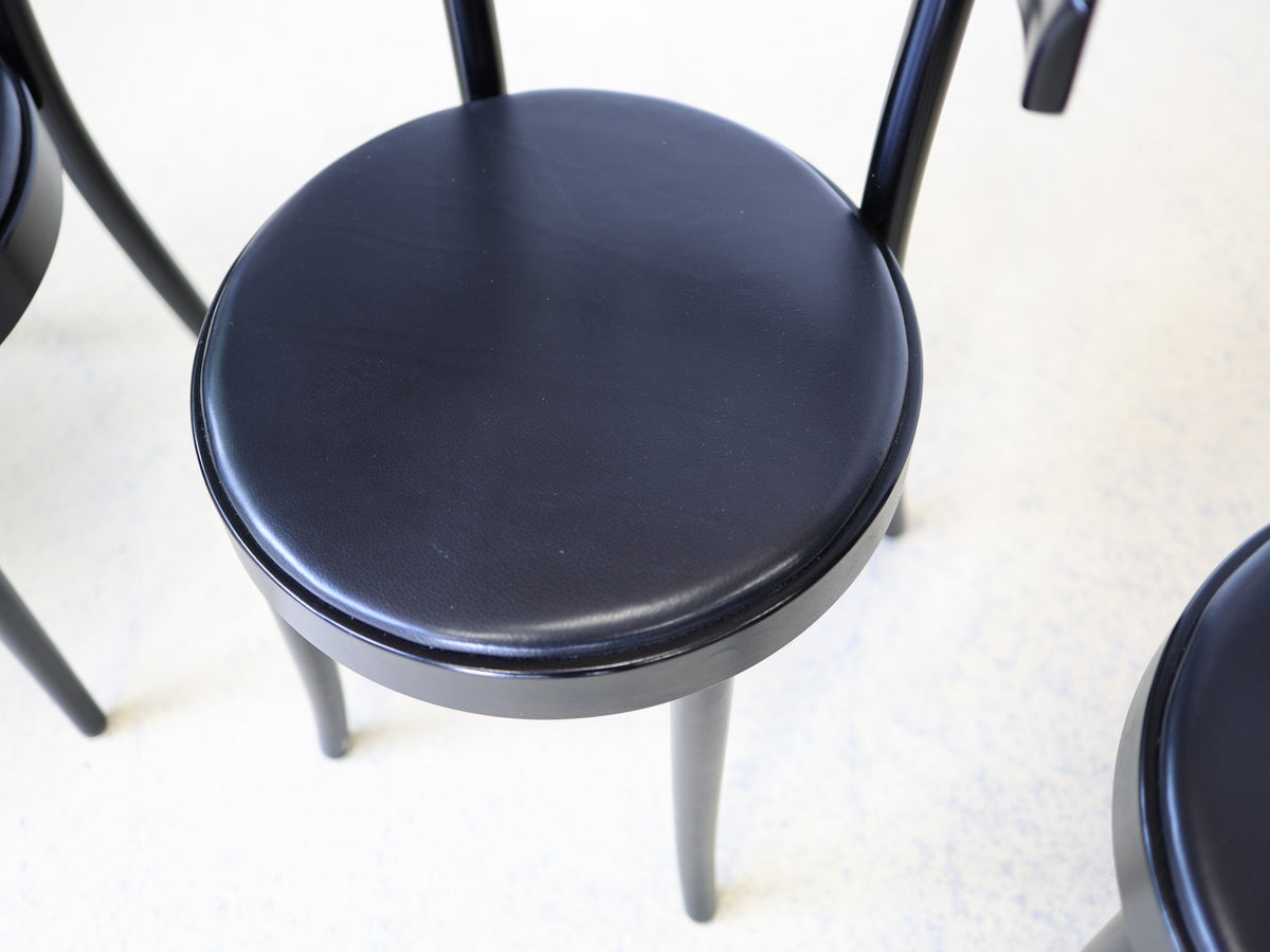 Horgen-Glarus Bistrostuhl / Caféstuhl schwarz lackiert – 6er-Set Foto 6