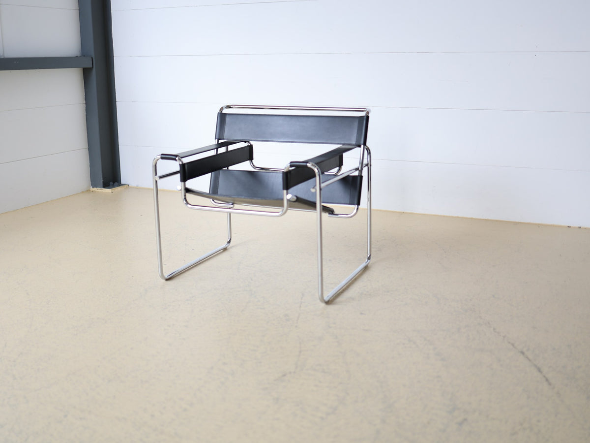 Armlehne Wassily Chair B3 – gespannte Sattellederbänder ohne Polsterung, Knoll