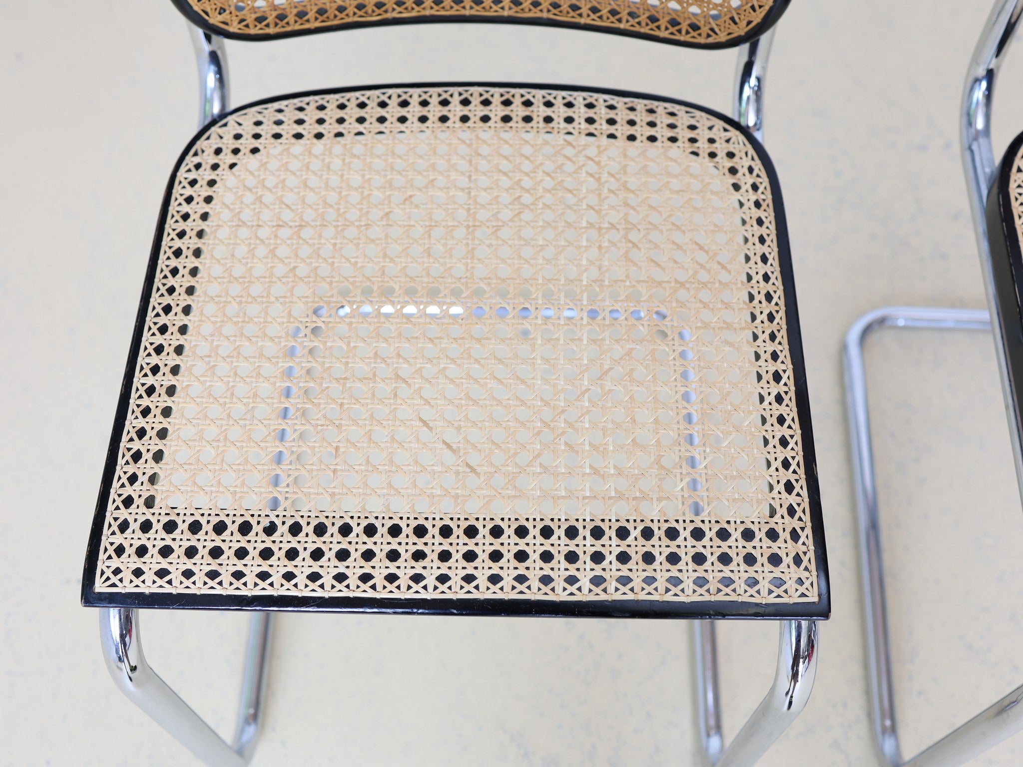 Detailaufnahme Wiener Geflecht Sitzfläche Marcel Breuer Cesca Chair