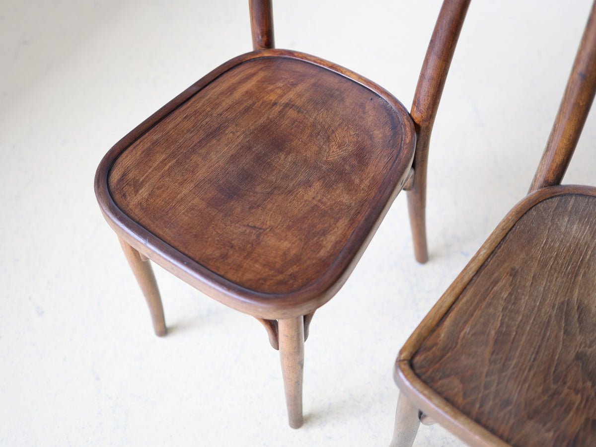 Thonet Bistrostuhl / Kaffeehausstuhl – Bugholz, 4er-Set, ca. 1920–1950 Foto 9